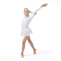 Купальник для гимнастики и танцев Grace Dance, р. 32, цвет белый