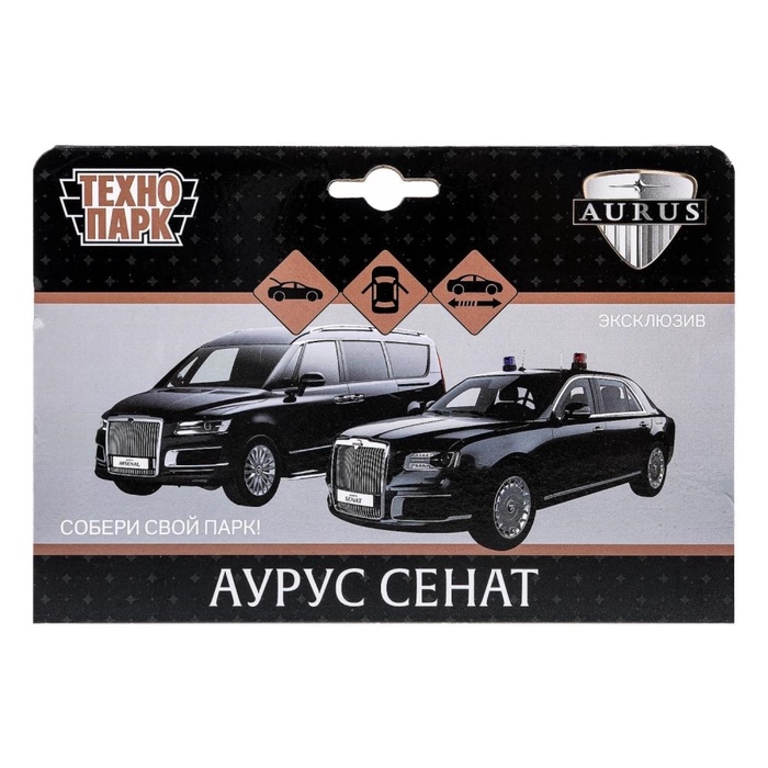 Машинка металлическая «Аурус сенат», открываются двери, багажник, инерция, 13,5 см, черный Машинка металлическая «Аурус сенат», открываются двери, багажник, инерция, 13,5 см, черный