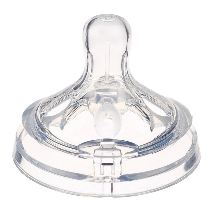 Соска на бутылочку, антиколиковая, от 6 мес., M&B Natural, широкое горло, быстрый поток, &Oslash;50 мм.