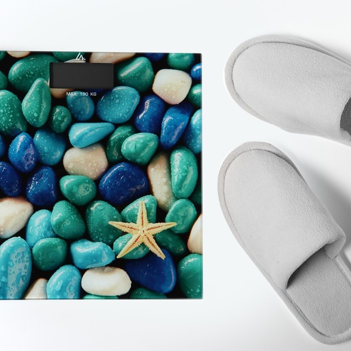 Весы напольные Luazon LVE-005 Весы напольные Luazon LVE-005 "Камни", электронные, до 180 кг, 2хAAА (не в комплекте)