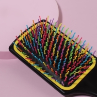 Расчёска массажная, 8 &times; 24 см, цвет МИКС