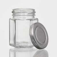 Банка стеклянная для хранения сыпучих продуктов Доляна &laquo;Идиллия&raquo;, 80 мл, 5,5&times;7 см,с металлической крышкой