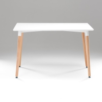 Стол на деревянных ножках HY-T04, белый, размер 120х80х74 см