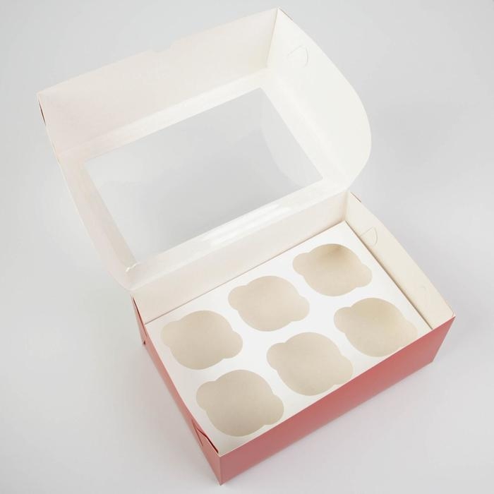 Коробка для капкейков &laquo;Новогодний подарок&raquo; 17 х 25 х 10см, Новый год