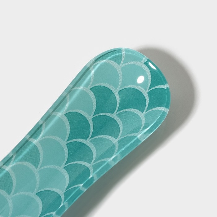 Подставка стеклянная под ложку Доляна &laquo;Сирена&raquo;, 23,5&times;8,3 см, цвет бирюзовый