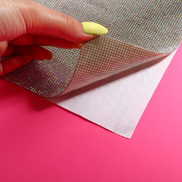 Стразы самоклеящиеся на листе, с голографией, d = 2 мм, 40 × 24 см, цвет серебряный Стразы самоклеящиеся на листе, с голографией, d = 2 мм, 40 × 24 см, цвет серебряный