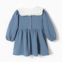 Платье с воротничком Крошка Я Муслин, 92-98, темно-синий Платье с воротничком Крошка Я Муслин, 92-98, темно-синий