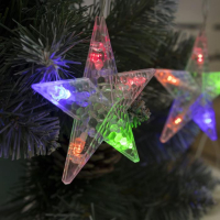 Гирлянда &laquo;Бахрома-арка&raquo; 2.5 &times; 1.2 м с насадками &laquo;Звёзды&raquo;, IP20, прозрачная нить, 136 LED, свечение мульти, 8 режимов, 220 В