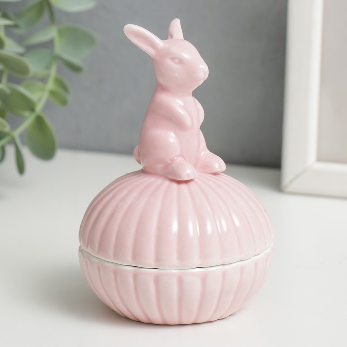 Шкатулка керамика Шкатулка керамика "Зайчик" МИКС 10,5х7,4х7,4 см