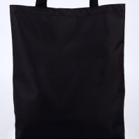 Шопер однотонный, 35х0.5х40 см, оксфорд 600D, 200 гр, без подклада, чёрный