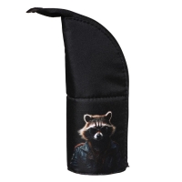 Пенал тубус-подставка, 85 х 210 х 65 мм, мягкий, тканевый, Calligrata, ПМО 12-20 "Енот"