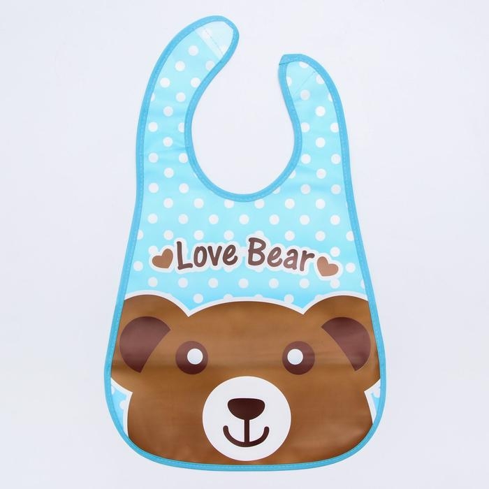 Нагрудник с карманом &laquo;Зверята&raquo;, непромокаемый, на липучке, цвета МИКС