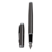 Ручка перьевая Parker IM Core F321 Dark Espresso CT F, корпус из нержавеющей стали, синие чернила, В ПОДАРОЧНОМ ПАКЕТЕ Ручка перьевая Parker IM Core F321 Dark Espresso CT F, корпус из нержавеющей стали, синие чернила, В ПОДАРОЧНОМ ПАКЕТЕ