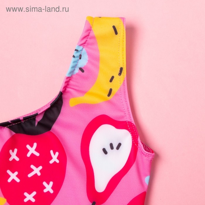 Купальник детский KAFTAN "Фрукты", рост 98-104 (30), розовый