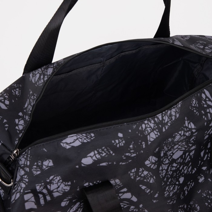 Сумка спортивная на молнии, наружный карман, средний размер, цвет чёрный Сумка спортивная на молнии, наружный карман, средний размер, цвет чёрный