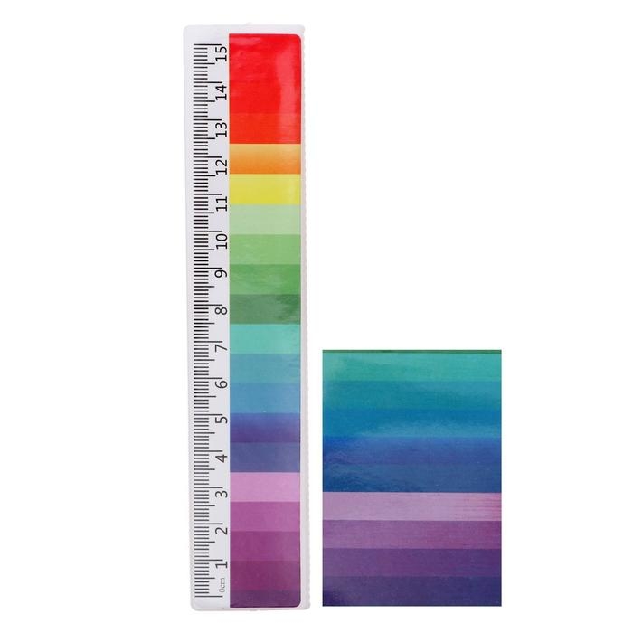 Набор настольный детский "Радуга" (подставка+2 карандаша+линейка+точилка+ластик+блок 8 листов)