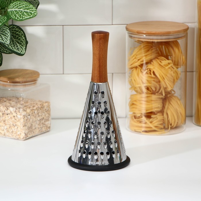 Тёрка Доляна Forest, 24&times;11,5 см, силиконовое основание, цвет чёрный, коричневый