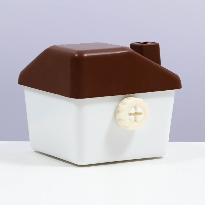 Домик для грызунов угловой, 11,4 х 10,7 х 10,7 см, коричневый