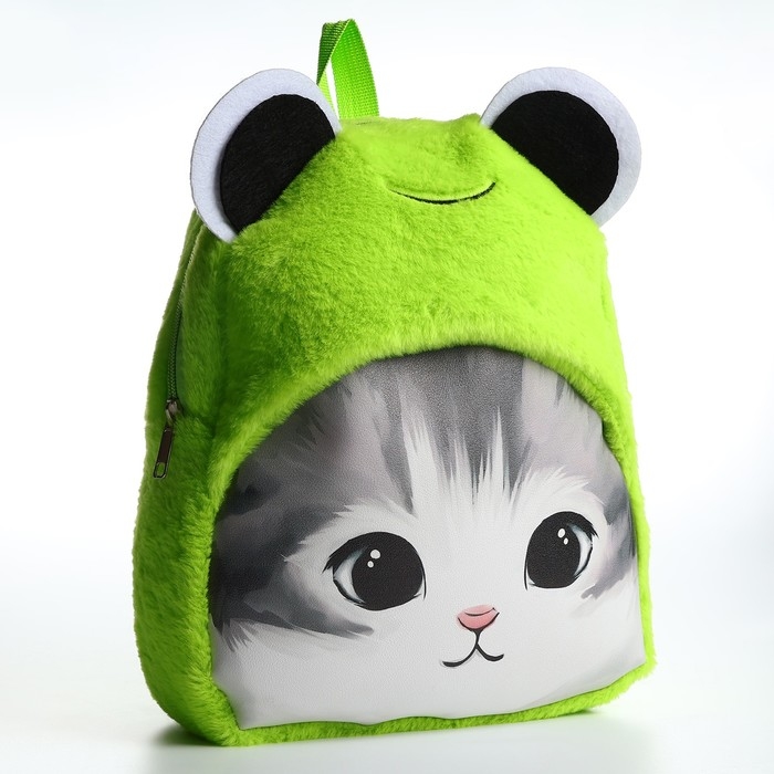Рюкзак плюшевый детский для девочки &laquo;Котолягушка&raquo;, 30х25х7 см