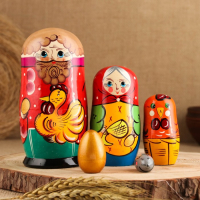 Матрёшка &laquo;Курочка Ряба&raquo;, сюжетная, 5 кукольная, 13,5 - 15 см., микс