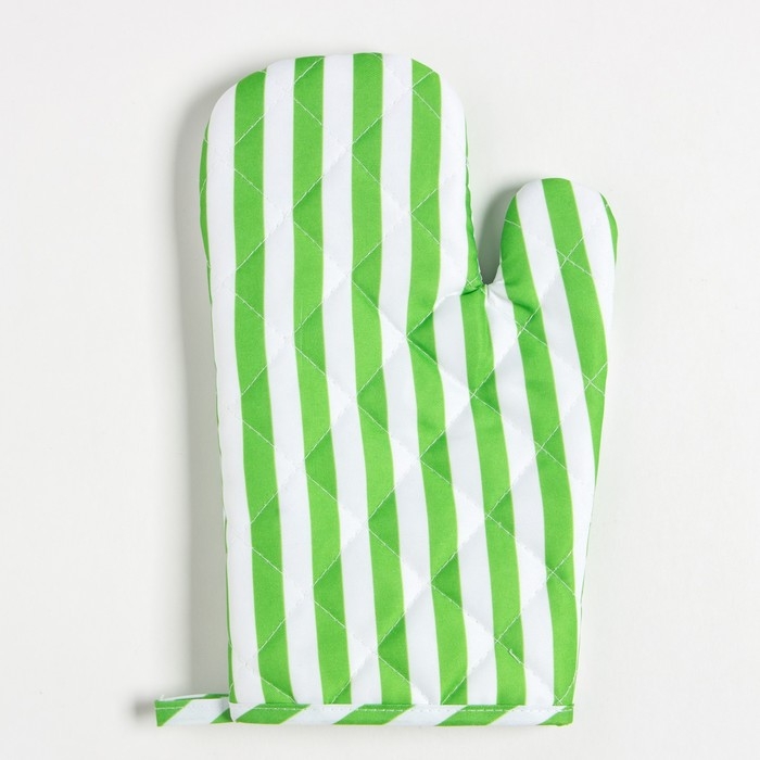 Кухонный набор Доляна цвет зелёный, прихватка 17х17 см, варежка 26х16 см, 100% п/э Кухонный набор Доляна цвет зелёный, прихватка 17х17 см, варежка 26х16 см, 100% п/э