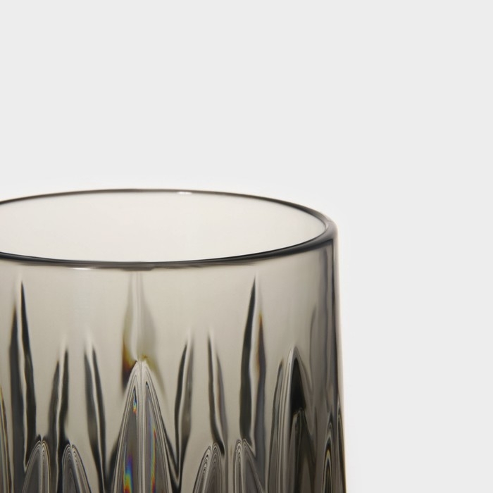 Бокал &laquo;Грани&raquo;, 200 мл, 7,6&times;21,5 см, цвет серый