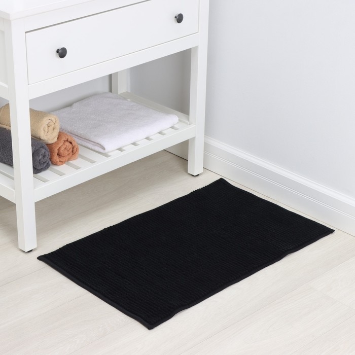 Коврик для дома LaDо́m, букли, плотность 1000 г, 50×80 см, цвет графитовый Коврик для дома LaDо́m, букли, плотность 1000 г, 50×80 см, цвет графитовый