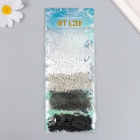 Бисер круглый "Чёрный, белый и серебро" 5 цветов х 10 грамм Бисер круглый "Чёрный, белый и серебро" 5 цветов х 10 грамм