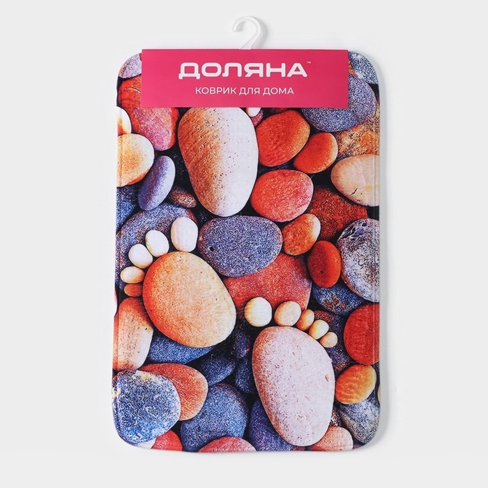 Коврик для ванной и туалета Доляна «Камни следы», 40×60 см Коврик для ванной и туалета Доляна «Камни следы», 40×60 см