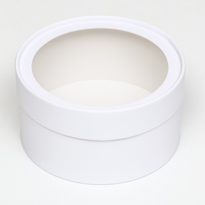 Подарочная коробка Подарочная коробка "Алмаз" белый, завальцованная с окном, 16 х 11 см