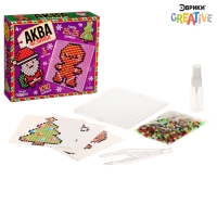 Аквамозаика &laquo;Дед Мороз: Печенька и ёлочка&raquo;, 3 фигурки, 1010 шариков