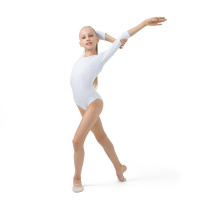 Купальник для гимнастики и танцев Grace Dance, р. 26, цвет белый