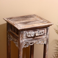 Тумба "Старый Бали" 40х40х80 см, дерево албезия, светло-коричневый