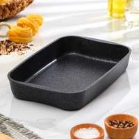 Противень, 33,5×22×5,5 см, антипригарное покрытие, цвет тёмный мрамор Противень, 33,5×22×5,5 см, антипригарное покрытие, цвет тёмный мрамор