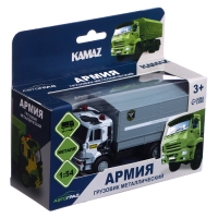 Грузовик металлический «КАМАЗ. ОМОН», инерционный, 1:54, цвет серый Грузовик металлический «КАМАЗ. ОМОН», инерционный, 1:54, цвет серый