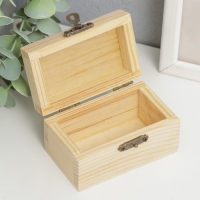 Шкатулка для росписи дерево "Прямоугольная" 5х8,7х5,3 см Шкатулка для росписи дерево "Прямоугольная" 5х8,7х5,3 см