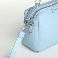 Сумка женская на молнии, TEXTURA, средний размер, цвет голубой Сумка женская на молнии, TEXTURA, средний размер, цвет голубой