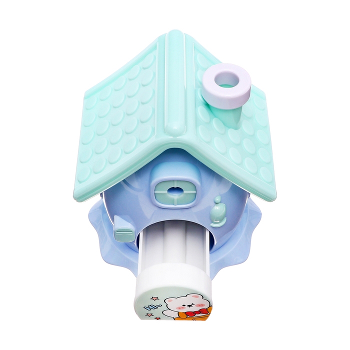 Точилка механическая с контейнером, 5 видов заточки, Домик синий Точилка механическая с контейнером, 5 видов заточки, Домик синий