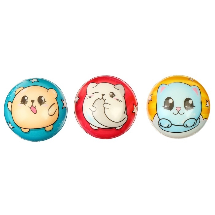 Мягкий мячик &laquo;Малыши&raquo;, 6,3 см, набор 2 шт.