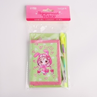 Подарочный набор для девочки «Аниме», кошелёк, блокнот, ручка Подарочный набор для девочки «Аниме», кошелёк, блокнот, ручка