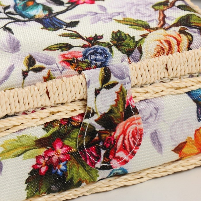 Шкатулка для рукоделия Шкатулка для рукоделия "Птицы в розовом саду" 18х12х9,5 см