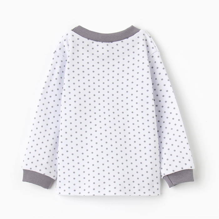 Лонгслив с длинным рукавом цвет серый горох, рост 74