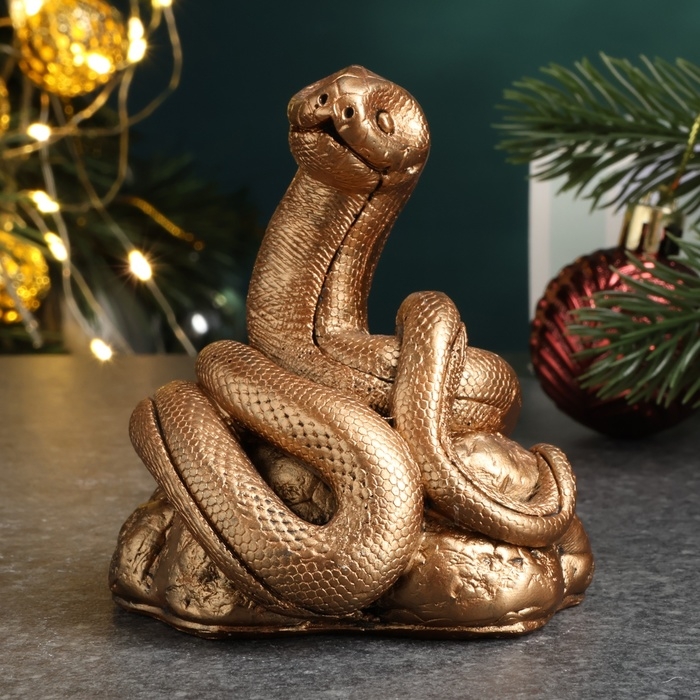Фигура Фигура "Змея Зена" бронза, 10х10х10см