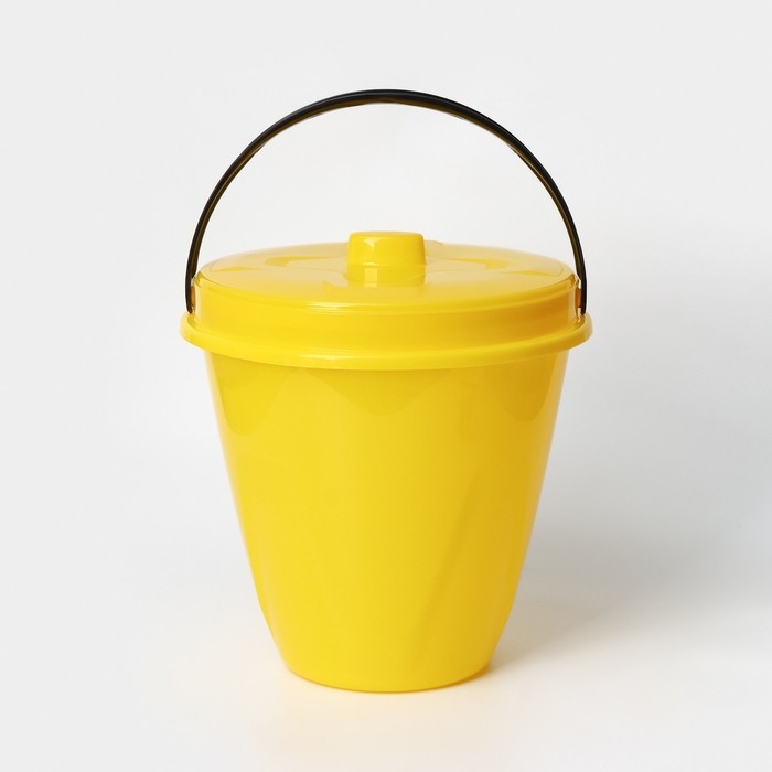 Ведро с крышкой &laquo;Лайт&raquo;, 10 л, цвет жёлтый