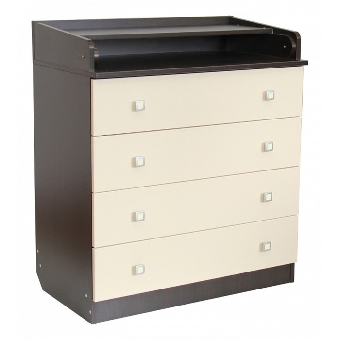 Комод пеленальный детский 804 &laquo;Фея 1580&raquo;, 80х47х92 см., 4 ящика, цвет венге/бежевый