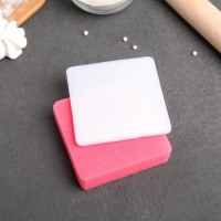 Набор матов для моделирования и сушки цветов из мастики, 9,5&times;9,5&times;1,5 см, 2 шт, цвет белый, розовый