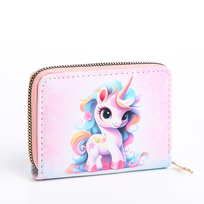 Кошелёк детский на молнии «Выбражулька», цвет розовый Кошелёк детский на молнии «Выбражулька», цвет розовый