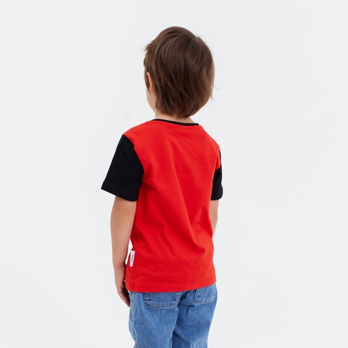 Футболка детская MARVEL &laquo;Человек паук&raquo;, рост 110-116 (32), цвет красный/чёрный