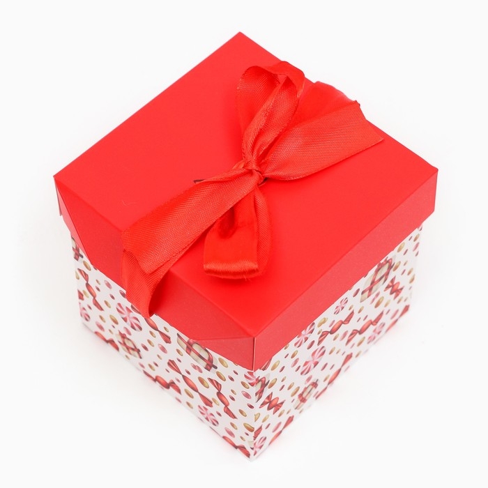 Новый год. Коробка Самосборная "Новогодняя" 10 х 10 х 10 см