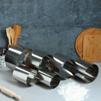 Набор форм для выпечки и выкладки «Круг», d-20, h-15 см, 6 шт Набор форм для выпечки и выкладки «Круг», d-20, h-15 см, 6 шт